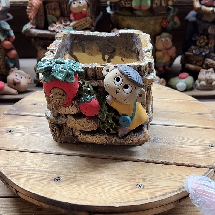 嘻哈多肉花盆百搭