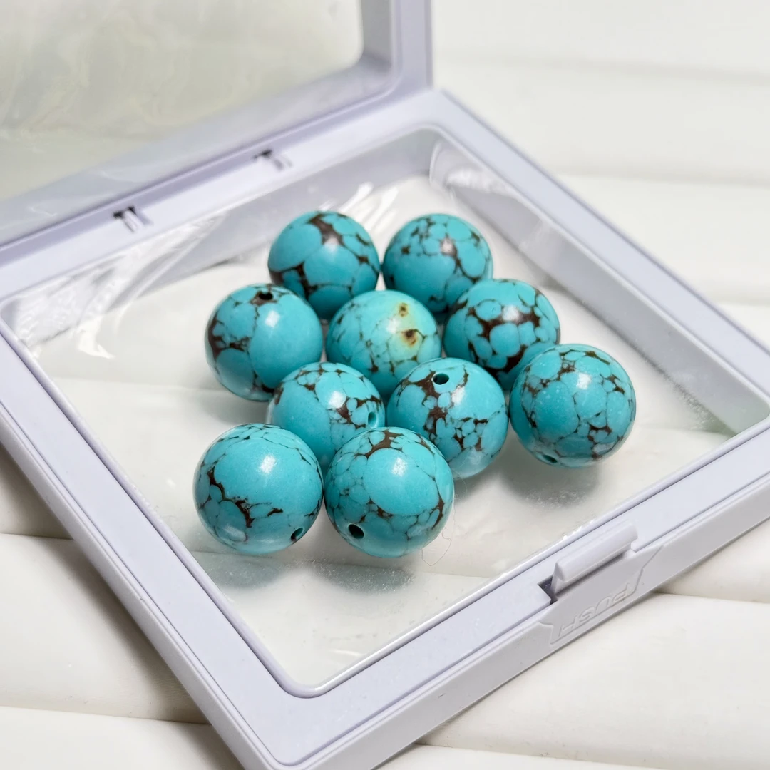 圆珠卡16mm铁线圆珠文玩琉璃配饰手工散珠【手串拍14颗】