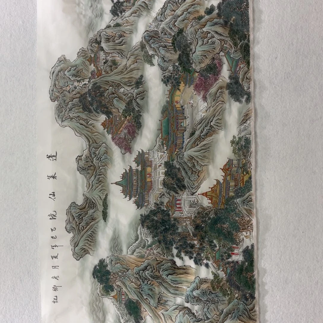 万***意国画工工笔山水画作品欣赏