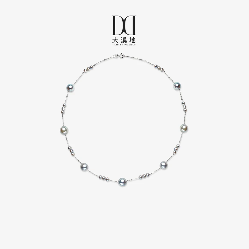 赵露思同款Akoya珍珠海水满天星珠串项链18K金轻奢秋冬