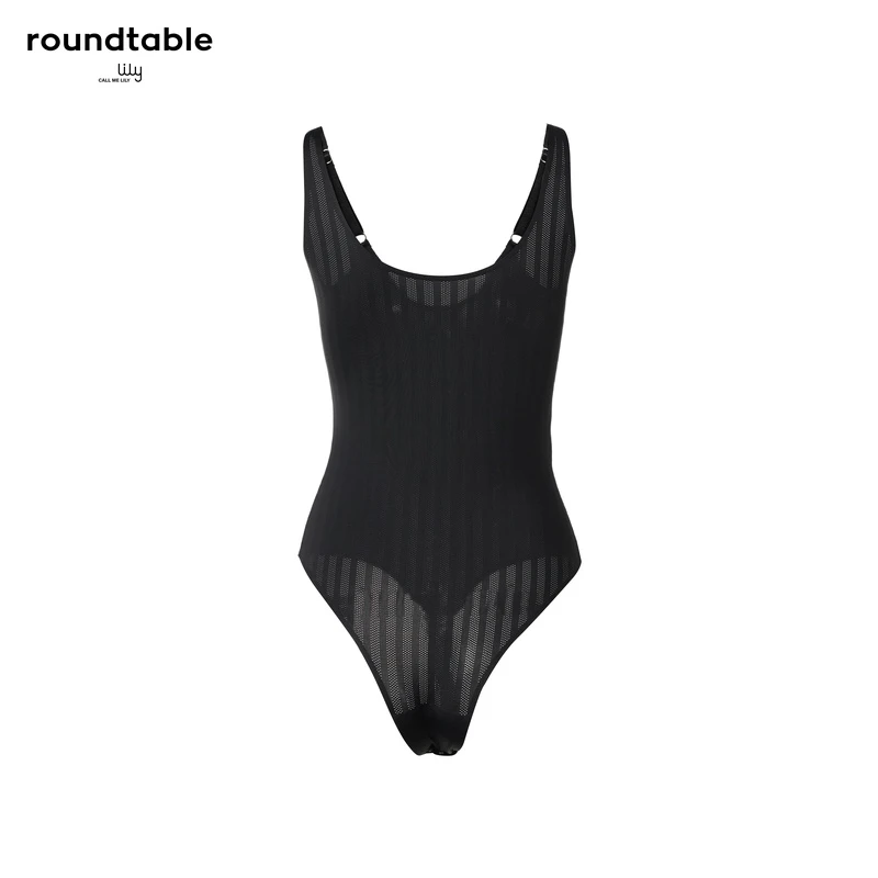 莉小姐Selected【CGS6406613】弹力塑身-欧美风吊带连体衣