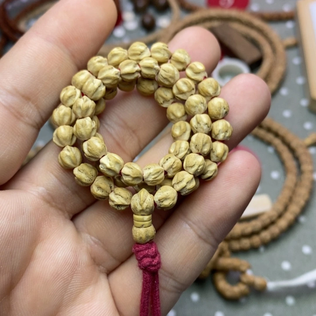 柏香籽/百香籽吊坠手作热振果冻皮原桩莲花鬼脸6.3-6.5