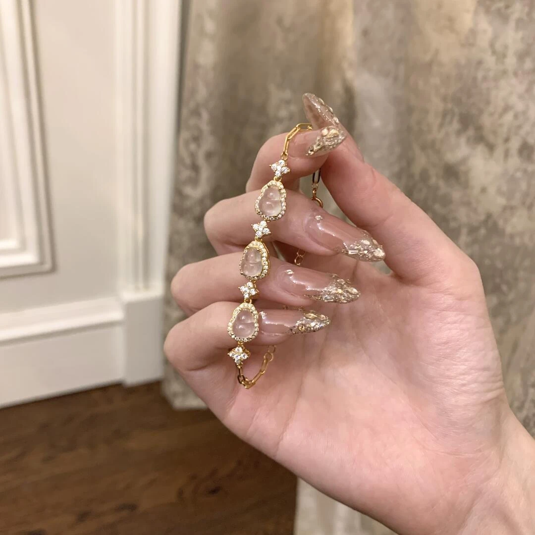 铜合金手链  福禄通体银色水沫葫芦新中式气质手链精致富贵送礼物