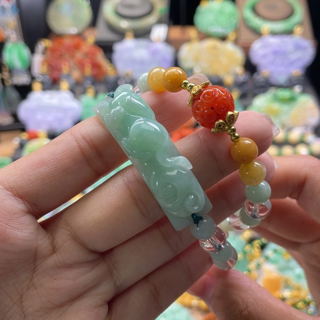 未镶嵌手链翡翠代编织