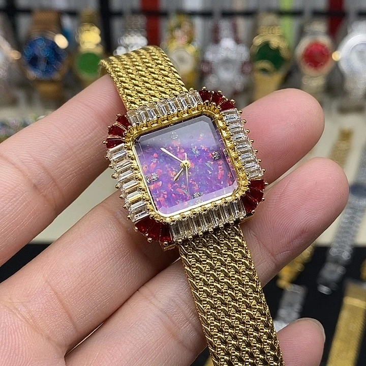 钢金属镀金石英机芯