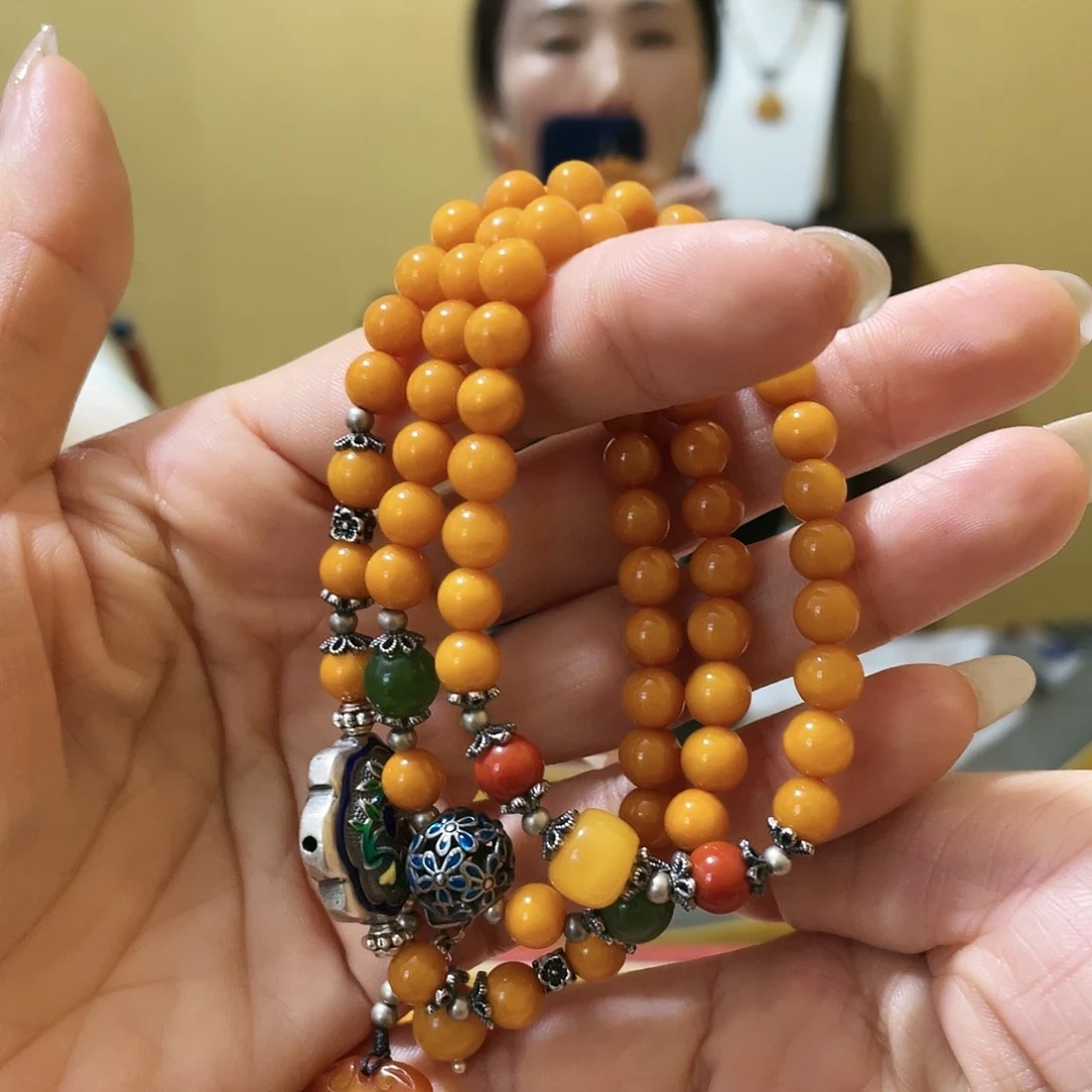 【闪购商品】手链琥珀银S925镶嵌