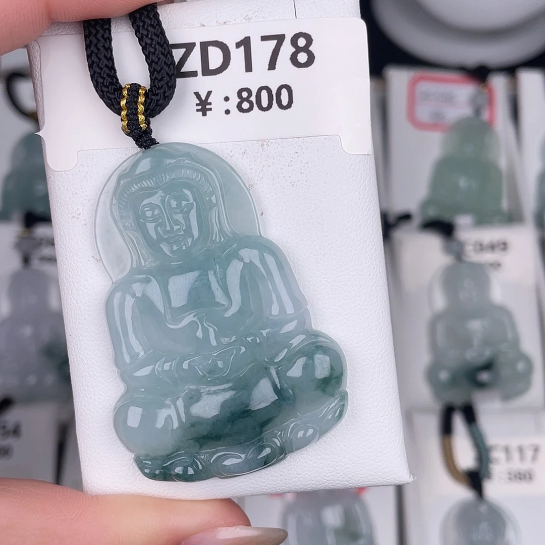 翡翠未镶嵌颈饰zd178