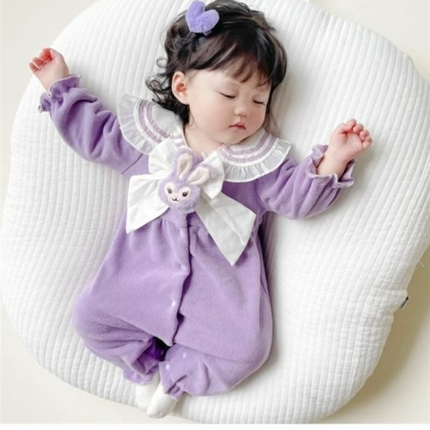 婴幼儿时尚可爱蝴蝶兔保暖连体