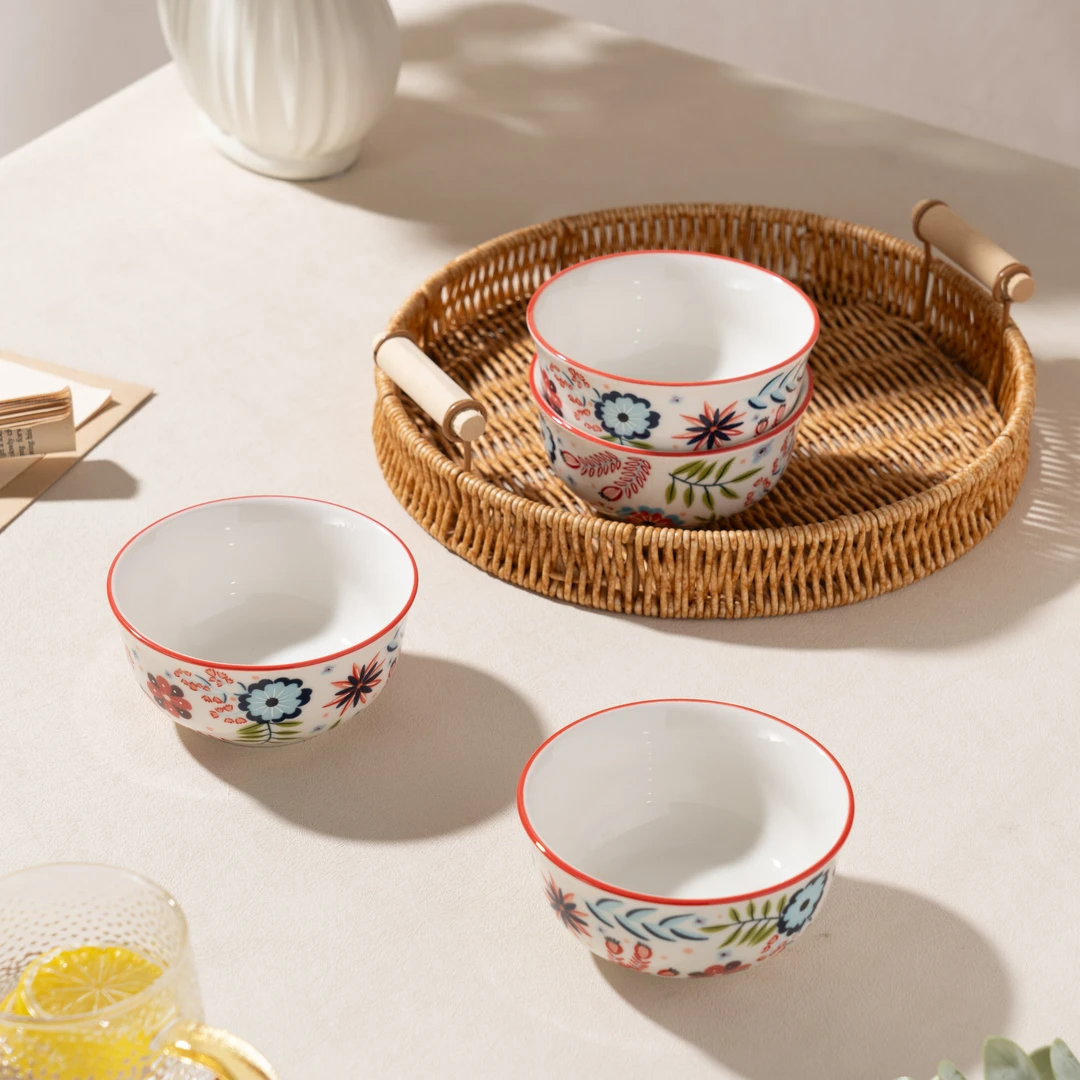 【SILESIA/出口原单】手绘繁花似锦-4.5英寸碗