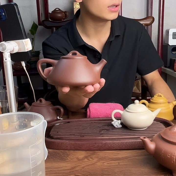 茶壶紫砂原矿紫泥子冶石瓢160cc