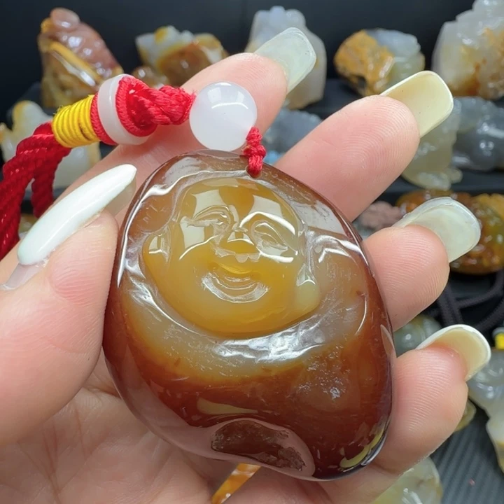 玛瑙/玉髓合金手把件