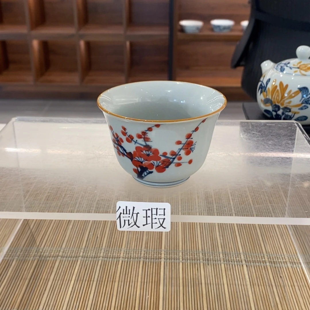 釉下彩老陶泥手工绘制