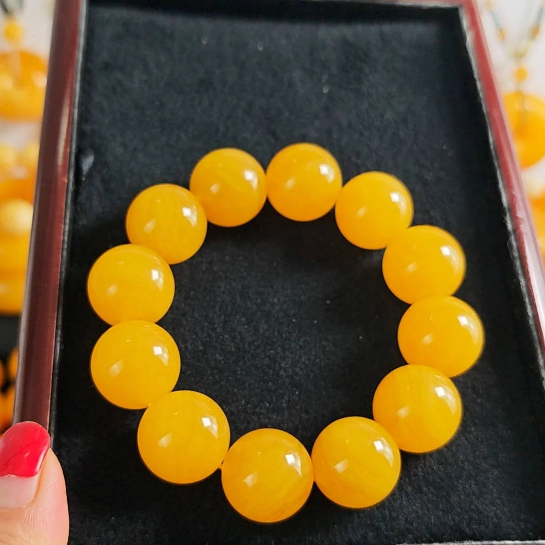 蜜蜡吊坠(赠链)未镶嵌同料手串20十