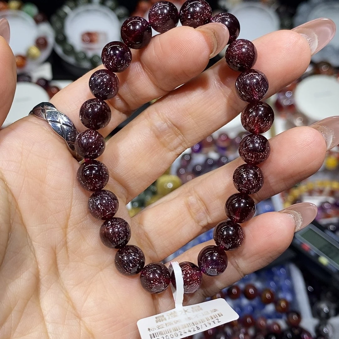 未镶嵌水晶手串金沙红8