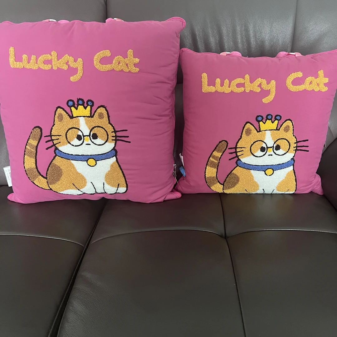 四季加厚款【手提幸运猫】车载两用四季通用多功能可折叠抱枕被