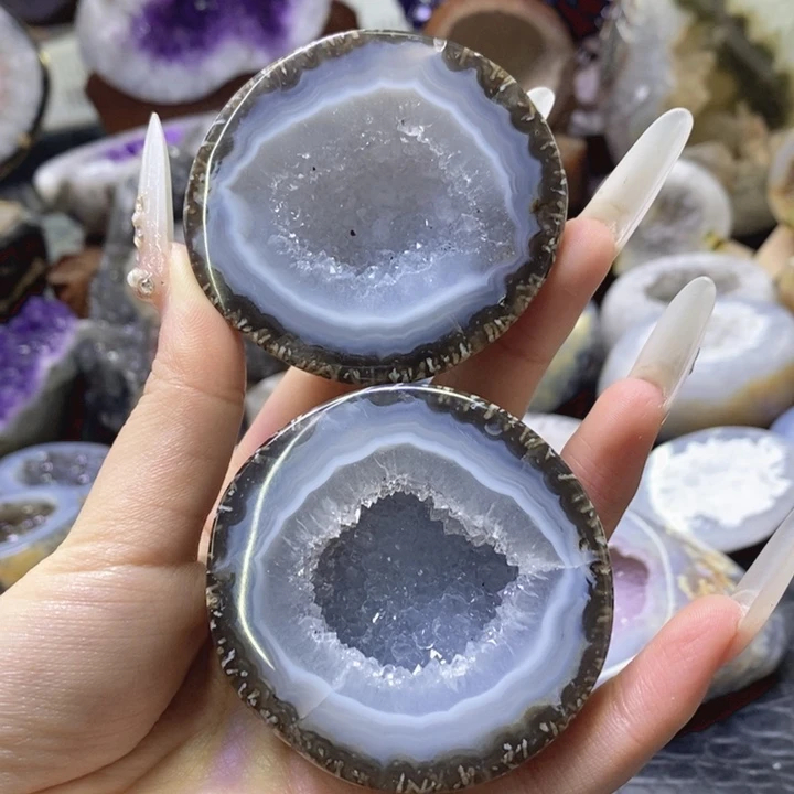 未镶嵌珠宝半成品水晶蓝晶盆