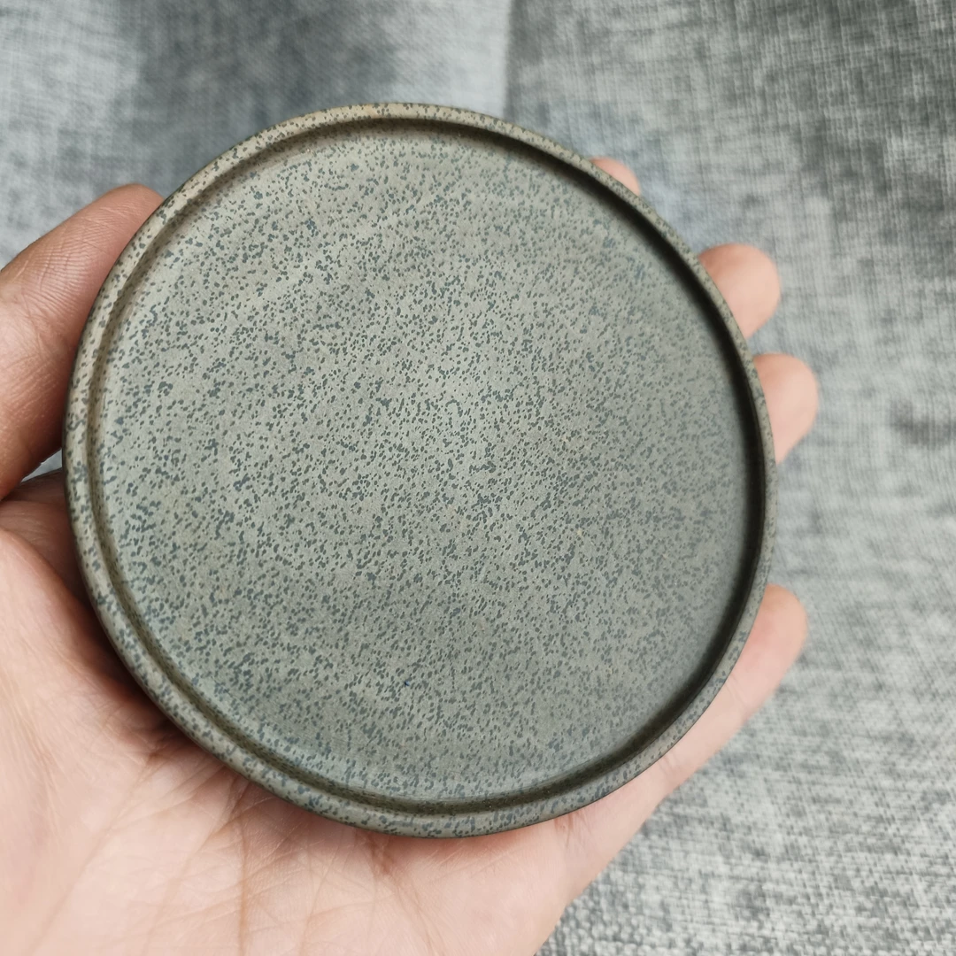 歙砚济源坑黄鱼子铜镜砚小楷中楷文房四宝书法砚台实用磨墨