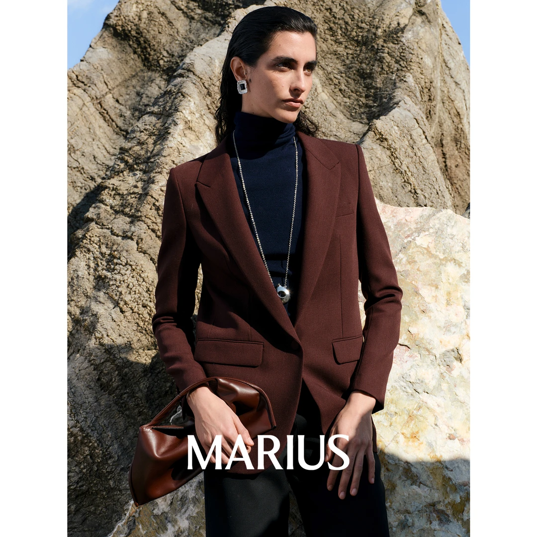 MARIUS“爱丁堡"奢牌同款NIKKE進口菠萝纹羊毛通勤正肩高定西装
