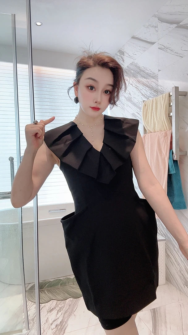 经典卡其格子连衣裙大码女装