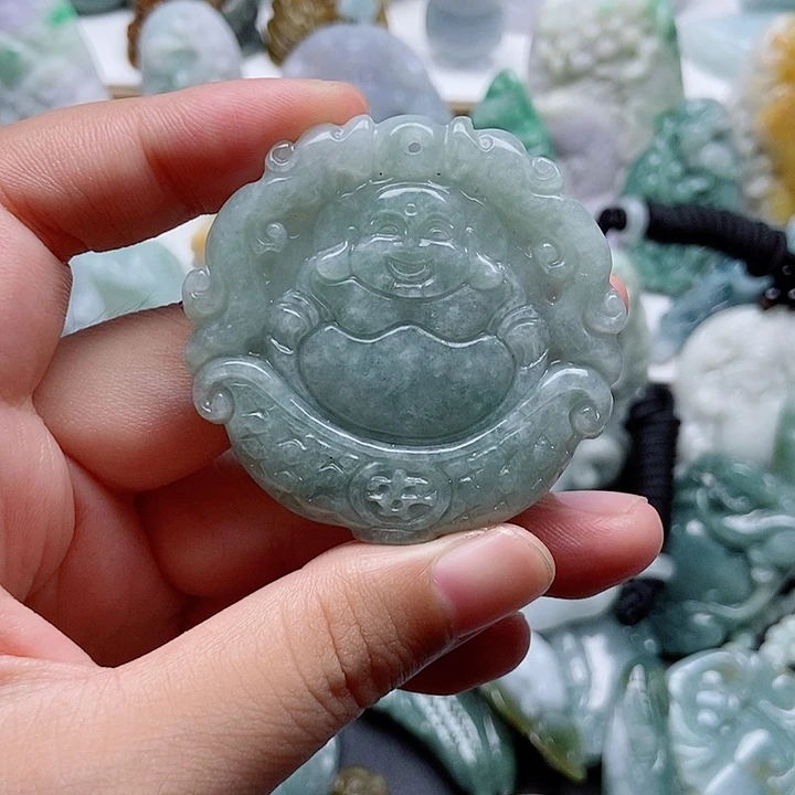 翡翠未镶嵌吊坠(不含链)1
