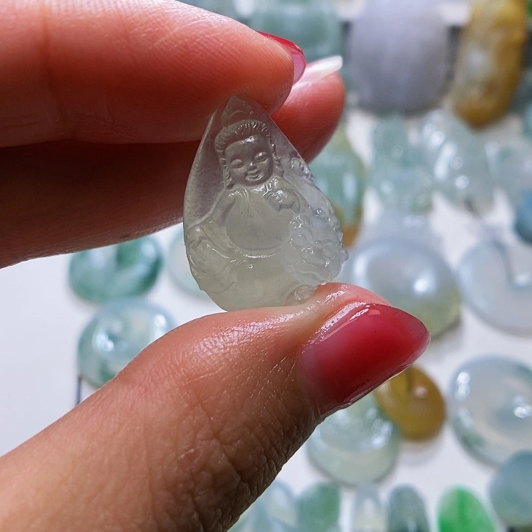 定制翡翠未镶嵌文殊