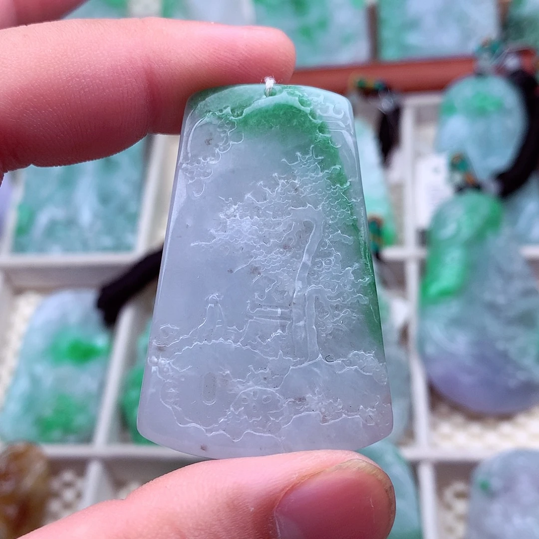 翡翠未镶嵌吊坠(不含链)