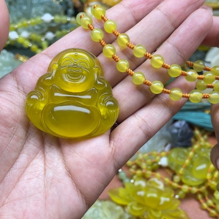 小***咪蛇纹石玉未镶嵌颈饰