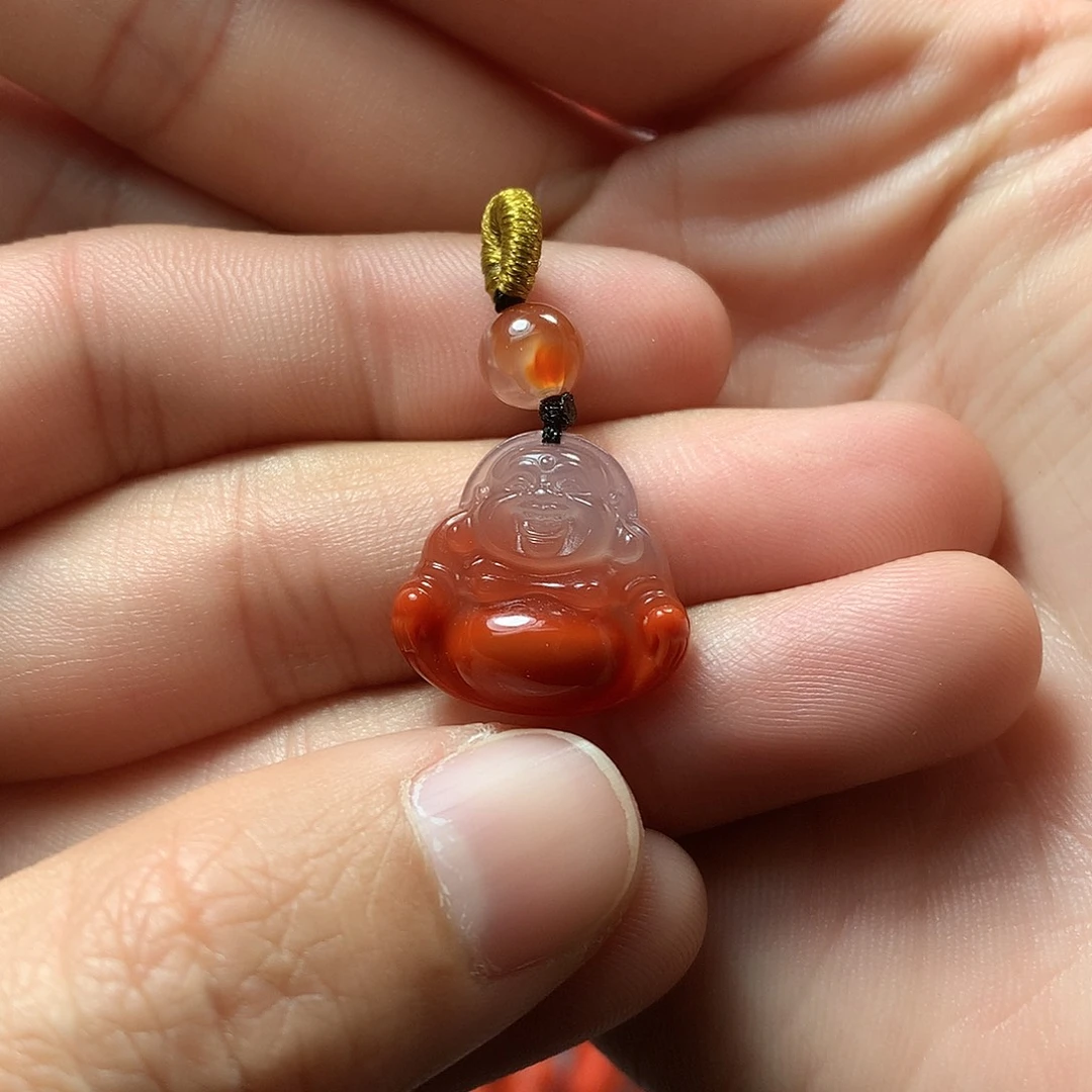 南红玛瑙1未镶嵌小*冰飘佛公