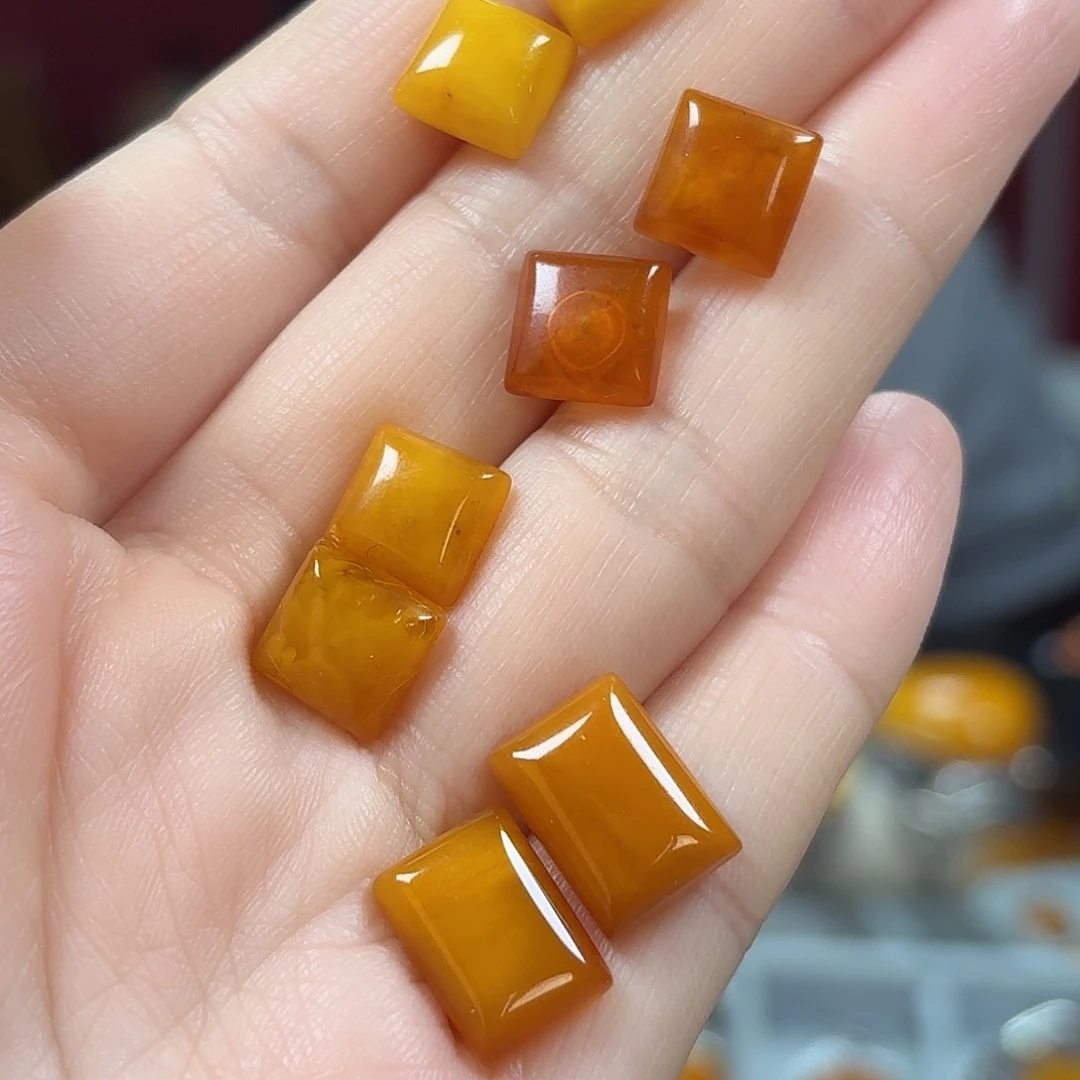 约***盒蜜蜡银S925镶嵌耳饰耳钉（多样发一）