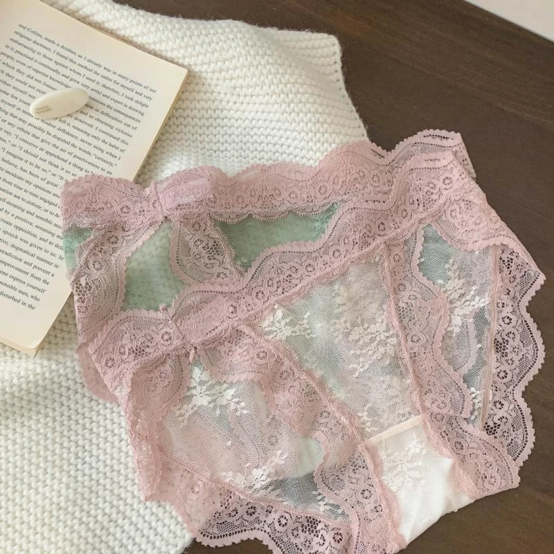 【性感蕾丝舒适内裤】甜美时尚透气舒适无痕三角裤-D23
