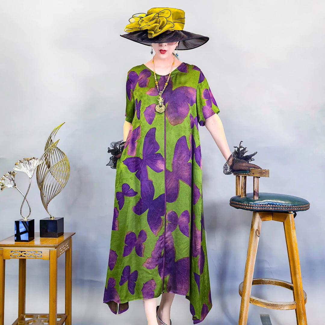 76-2大码新款爆款高端显瘦高贵上档次夏季连衣裙