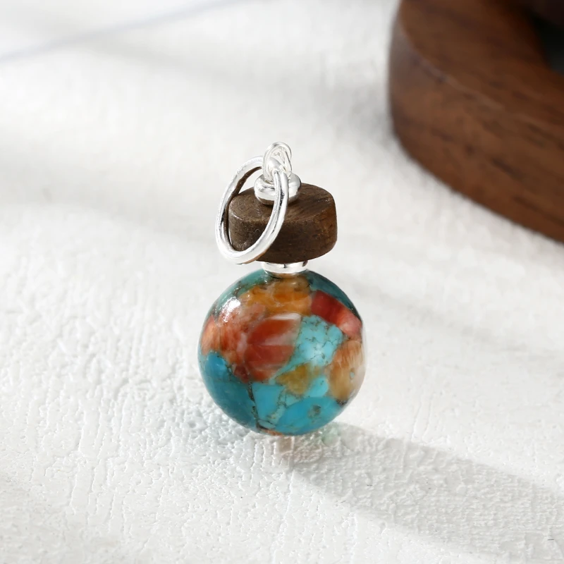 吊坠925银 「画之彩」12mm深海航线吊坠  时尚小众吊坠