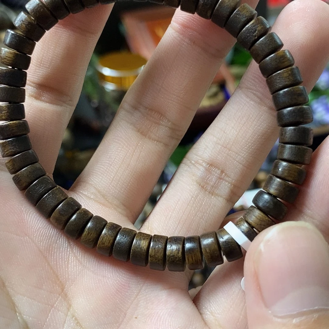 沉香手串文莱软丝算盘沉香木手串