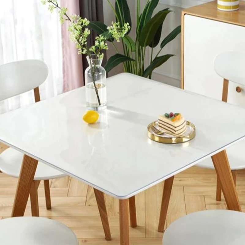 PVC正方形茶几学生书课桌布桌垫家用透明椭圆放油免洗垫软玻璃