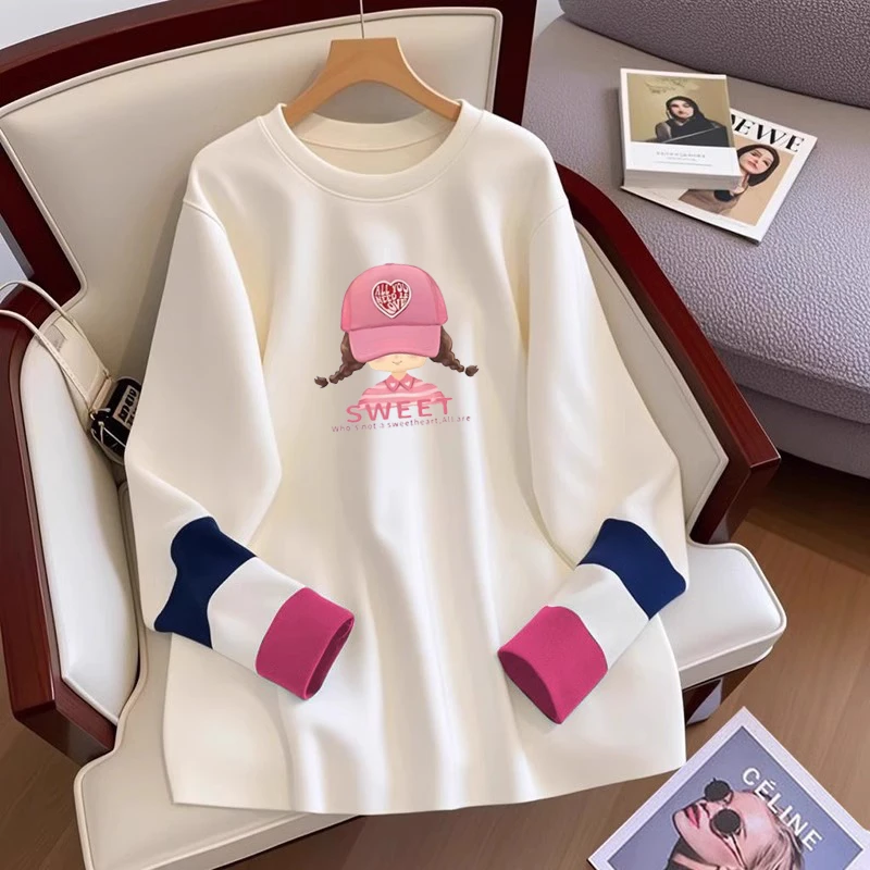 早秋洋气穿搭时髦女装2025新款中长款遮屁股长袖T恤韩系ins衣服女