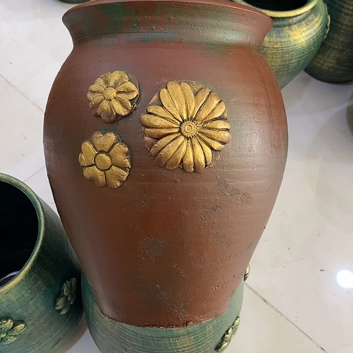 19.9-1瑕疵土陶大蒜卡色金花