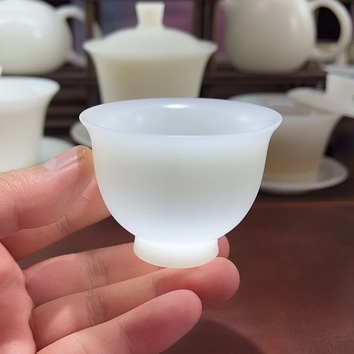 1杯: 隐唐窑/璞玉素烧自生釉65ml反口客杯
