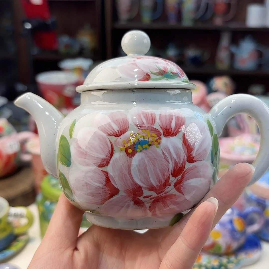 瓷片景德镇手绘高温釉下彩陶瓷茶具