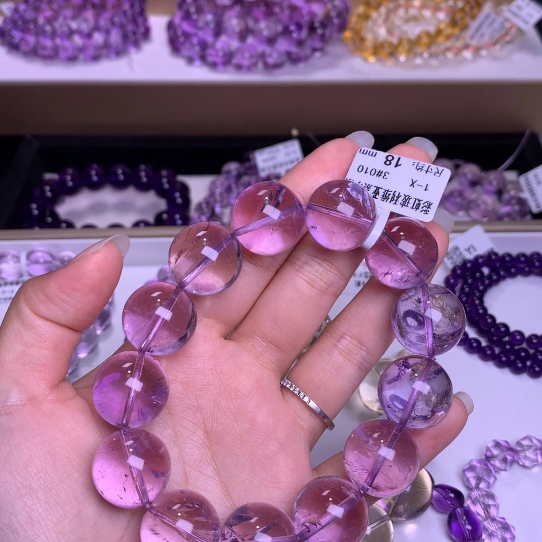 未镶嵌紫晶手链彩虹闪片玻利维亚