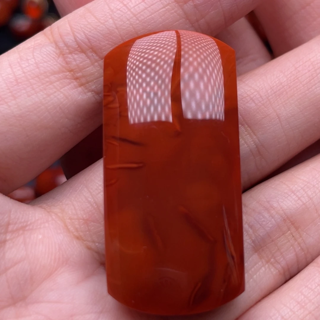 南红玛瑙未镶嵌珠宝奇石无事牌吊坠