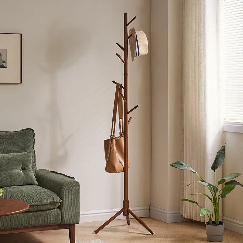 实木立式衣帽架挂衣架落地衣架卧室客厅挂包架衣服架