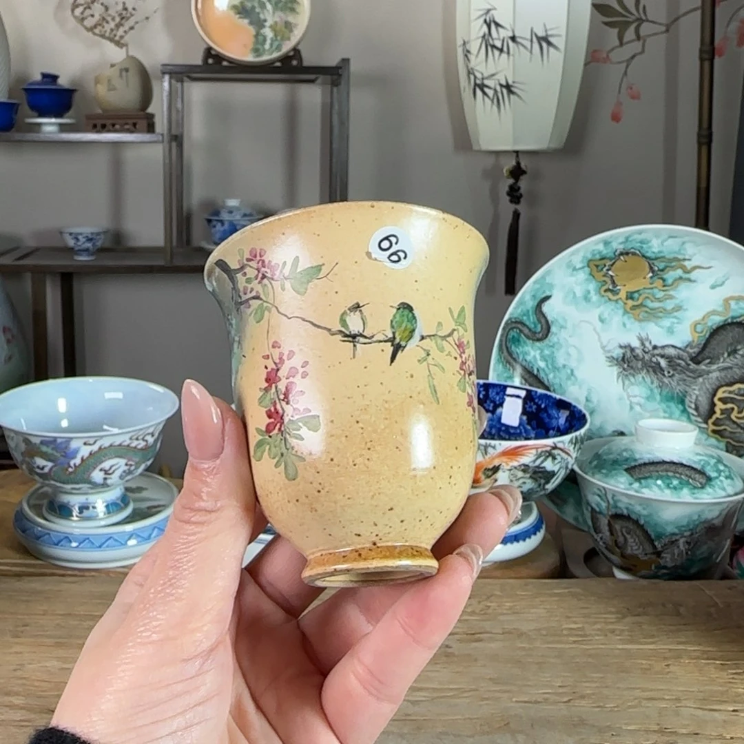 杯景德镇陶瓷柴烧多人