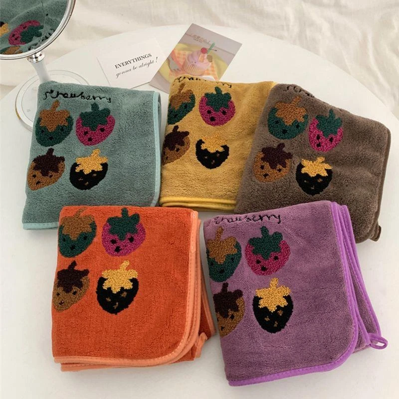 成人男女士洗脸洗澡毛巾儿童大人学生韩版可爱字母吸水速干面巾