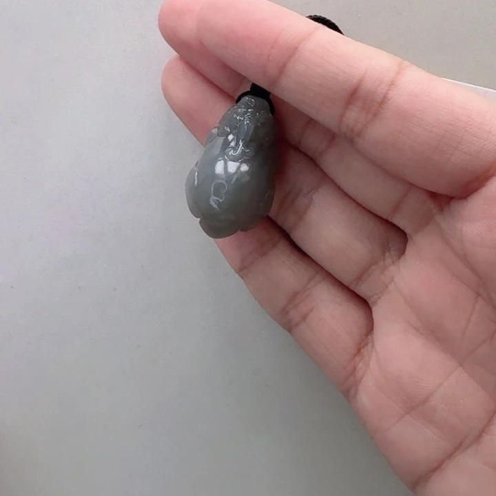 和田玉烟紫貔貅未镶嵌