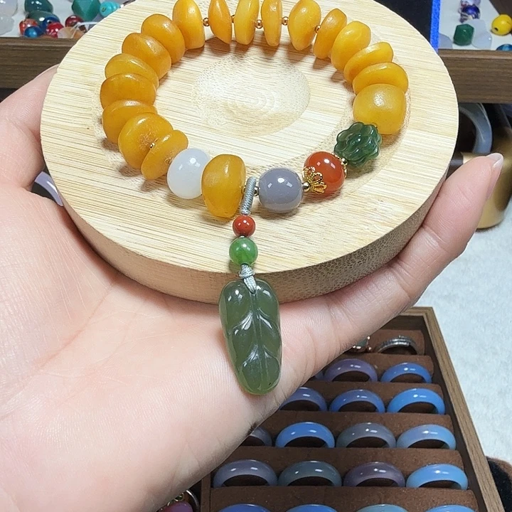 玛瑙/玉髓未镶嵌手链炎灿好物
