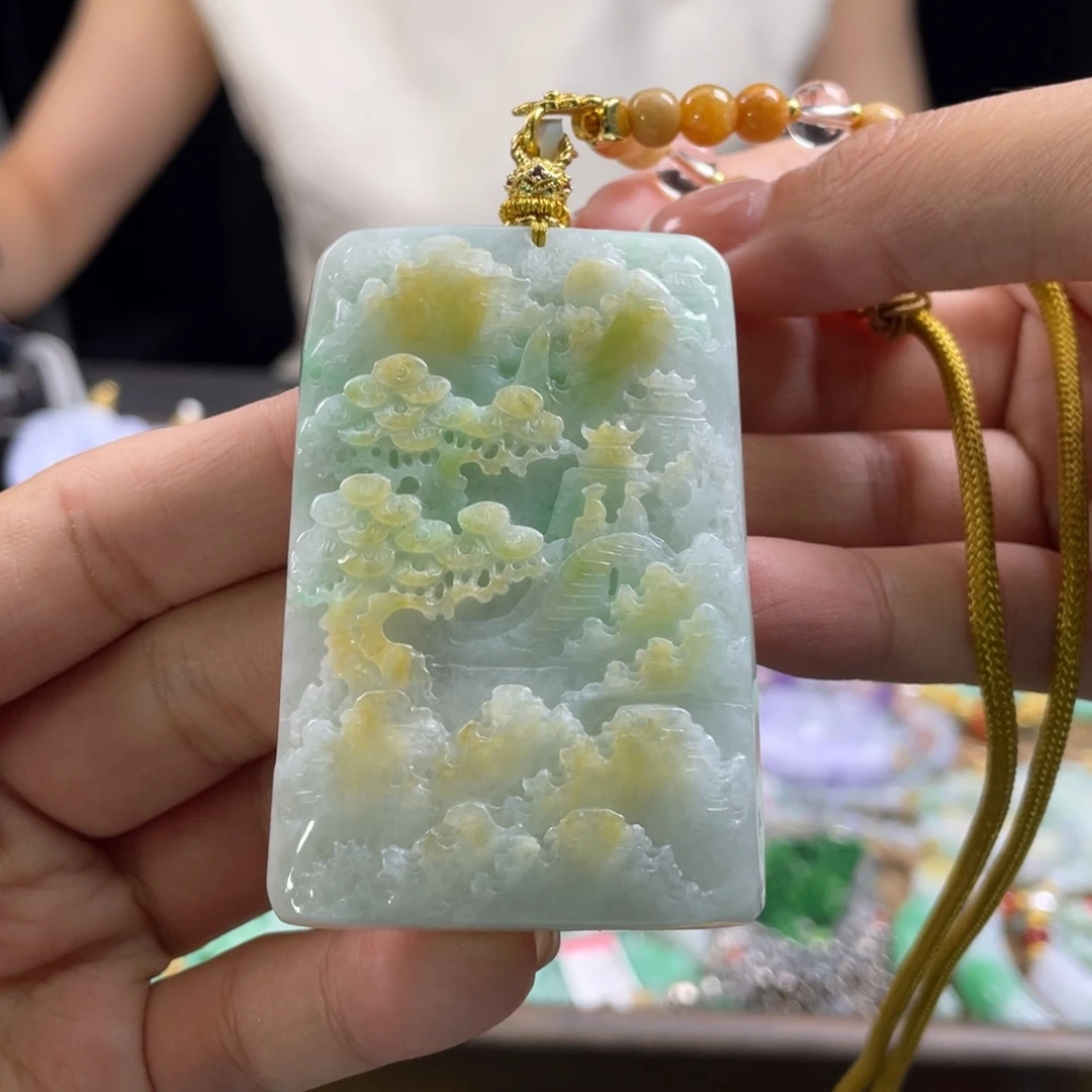 翡翠未镶嵌颈饰代编织