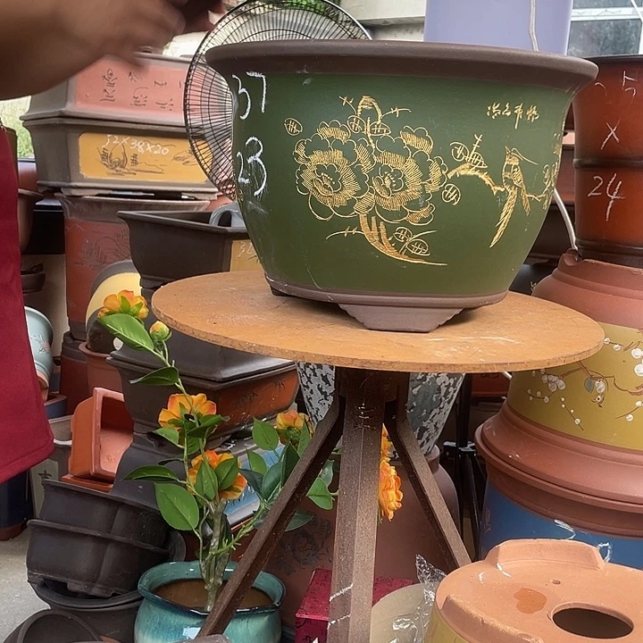 龙凤呈祥大号花盆紫砂