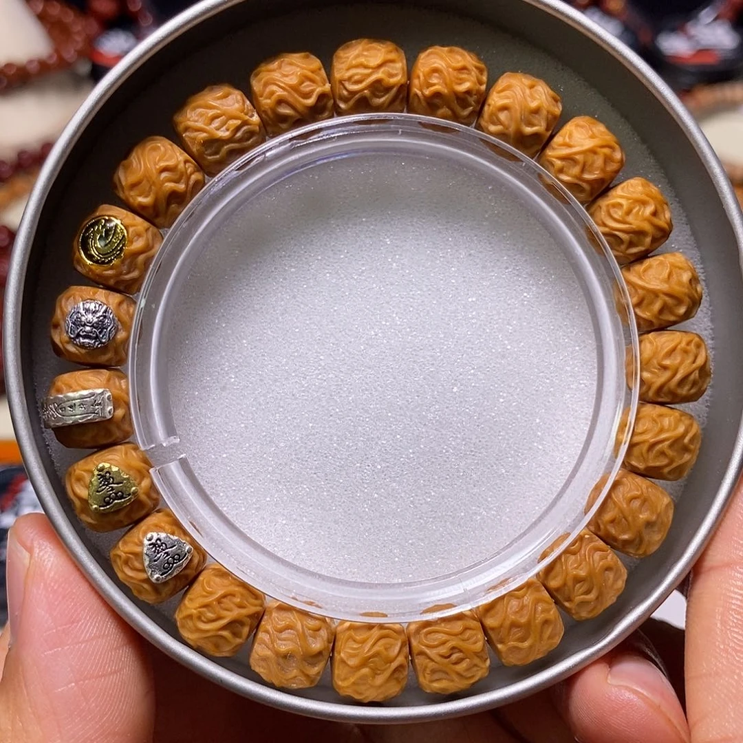 猴头核桃手串五标虎须盘龙尺寸10+全品单号011