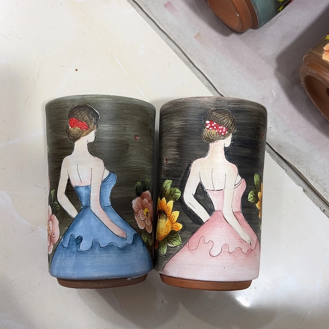 景德镇炫彩手绘口8高14.5