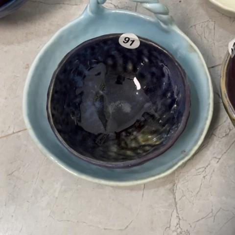 大***山碗手工手捏碗盘咖啡杯